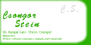 csongor stein business card